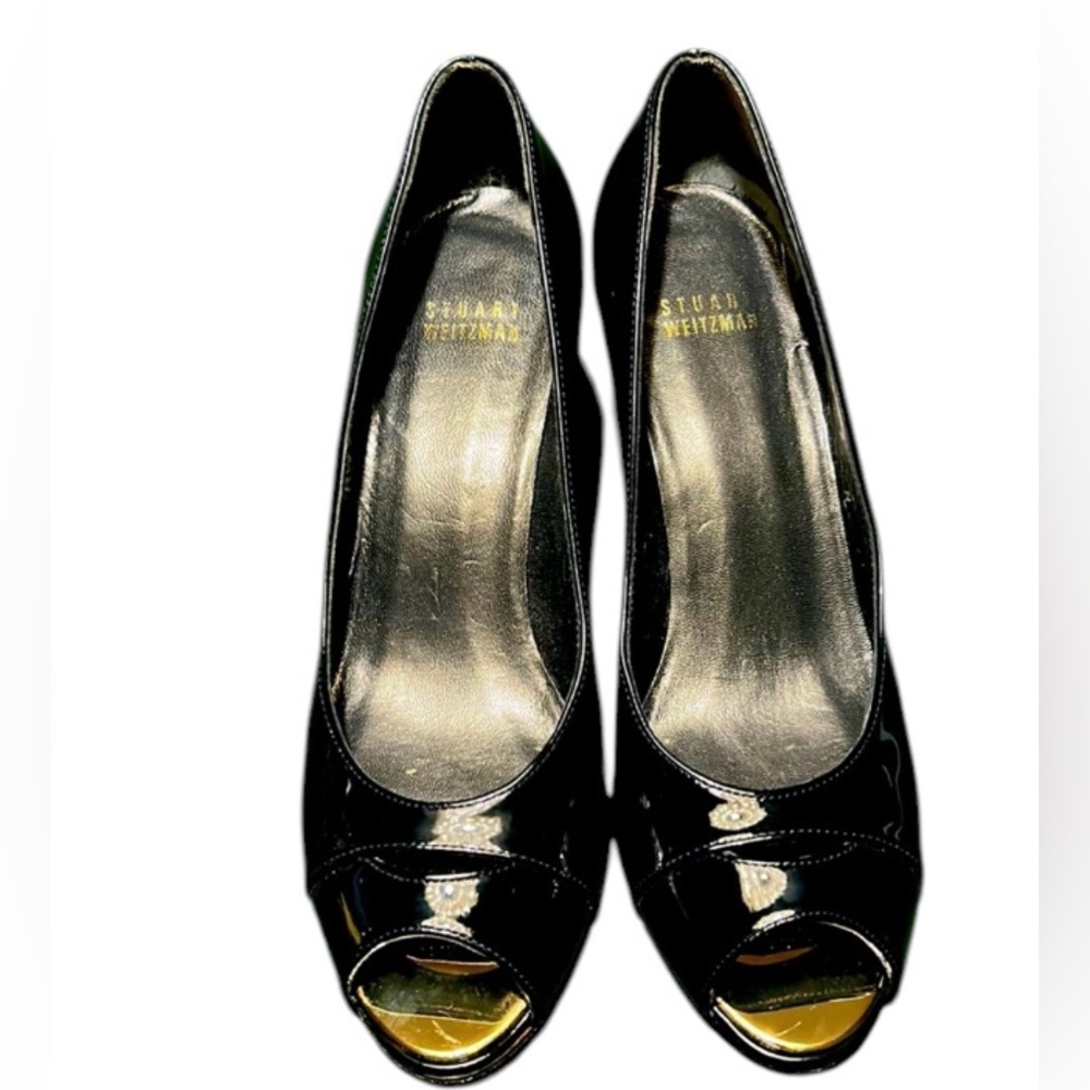 Stuart Weitzman Black Patent Leather Heels